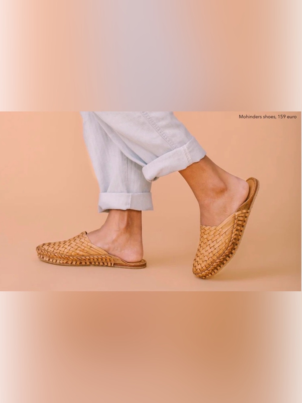Mohinders women’s woven sandal slide handmade leather mule - Picture 2 of 11